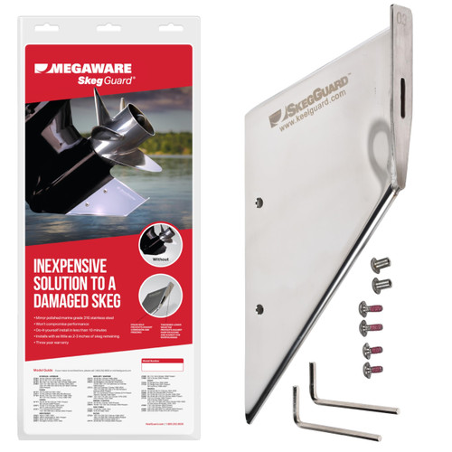 Megaware Keelguard SkegGuard 27271 Skeg Protector with Drain Hole - Protects Against Ramp Dragging - Fits Honda 115hp 4 Stroke 2010-2011, 135-150-200-225hp 2004-2011