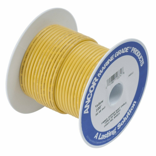Ancor Ultra Flexible Type 3 Tinned Copper Wire 16 AWG 25 Feet Yellow 183003