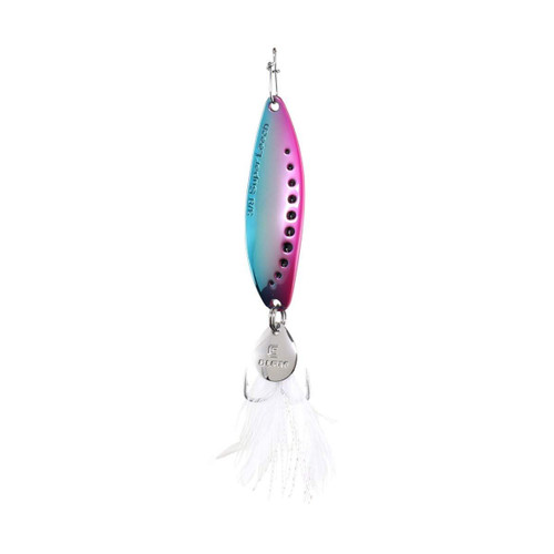 CLAM Corporation 110905 Super Leech Flutter Spoon, Size 4, 1/2oz Rainbow, Multi, one Size