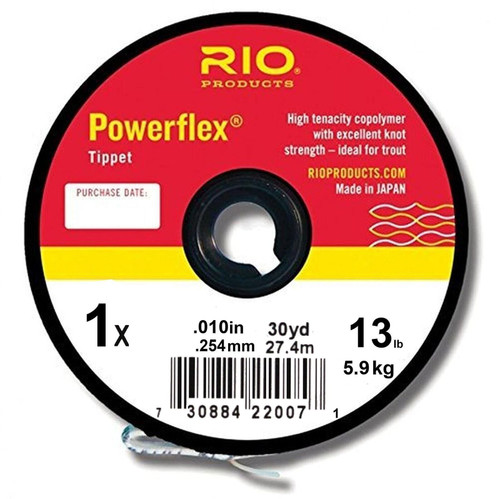 Rio Fly Fishing Tippet PowerfleX-0X-Tippet 30yd 15Lb Fishing Tackle, Clear