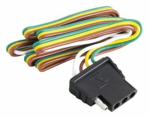 Attwood 7663-5 Trailer Wiring 4 way Flat Harness/Connector (18-Inch plug, 48-...
