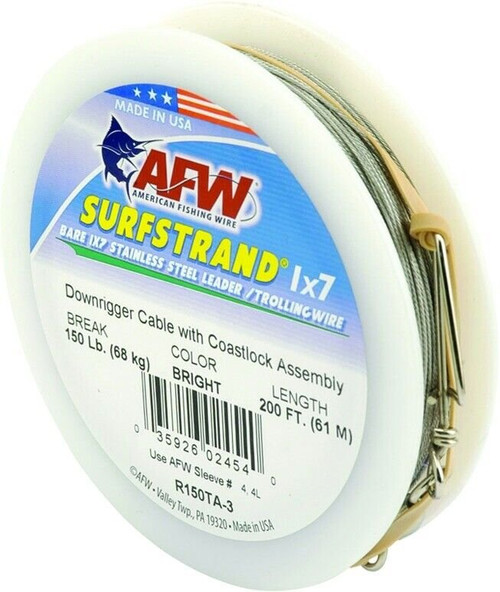 American Fishing Wire Surfstrand 1x7 Stainless Steel Downrigger Wire (Standar...