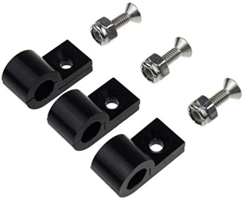 Red Horse Performance 320-516-2 5/16" Black Aluminum Line Clamps - 6Pcs/Pkg
