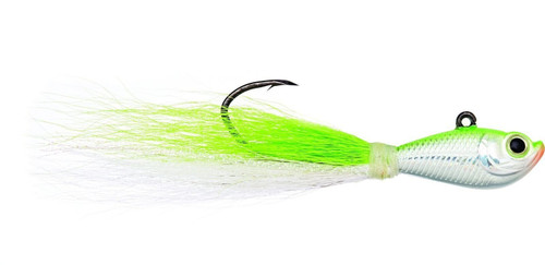 Eagle Claw Trokar Pro-V Bend Bucktail Jig 3/4Oz #3/0 Hook Chartr TKBJ34C-3/0