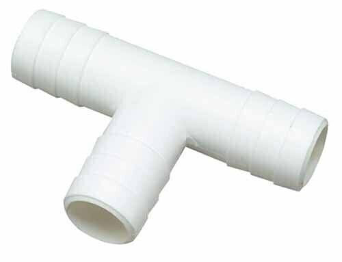 Seachoice Plastic Tee Fitting Corrosion Resistant 3/4 In Hose White18241