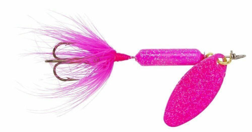 Yakima Bait Wordens Rooster Tail Spinner Lure 2 1/2" 1/6 Oz Glitter Pink 210-GPK