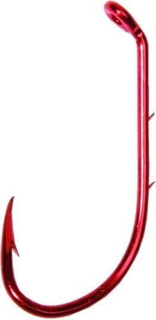 Eagle Claw Lazer Sharp Baitholder Hook #1 Offset Down Eye Red 10/Pk L181RGH-1
