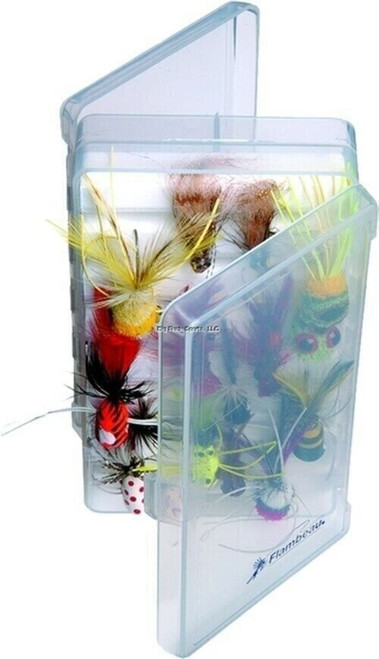 Flambeau 6155SS Streamside Fly Box Mini Twin Clear 7x4x2"