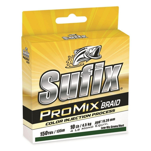 Sufix ProMix Braid 6 lb Low-Vis Green - 150 Yds, One Size (630-006G)