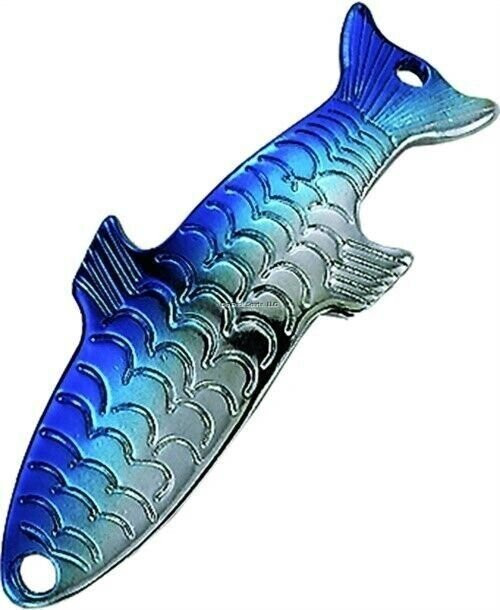 Acme S302/SNB Phoebe Spoon, 1 5/8" 1/8 oz, Silver & Neon Blue
