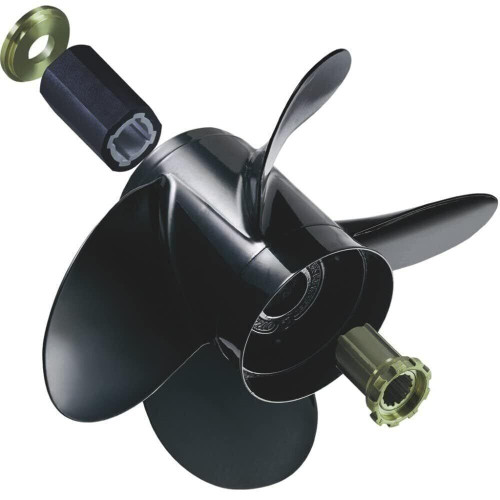 Michigan Wheel 992202 Vortex A-Series 4-Blade Aluminum Propeller - RH, Black,