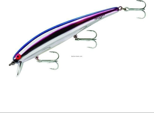 Bomber B15AMBLPKW Long A Minnow Jerkbait, 4 1/2", 1/2 oz Chrome/Blue/Pink/White
