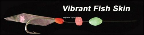 AHI Vibrant Fish Skin Sabiki Rig w/Ball Bearing/Crane Swivels #10 Hook SB-102
