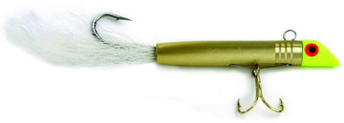 GOT-CHA 400 Series Plug 2-1/2" 7/8Oz #4 & #2/0 YelGold Body/White Tail G402GH-WT