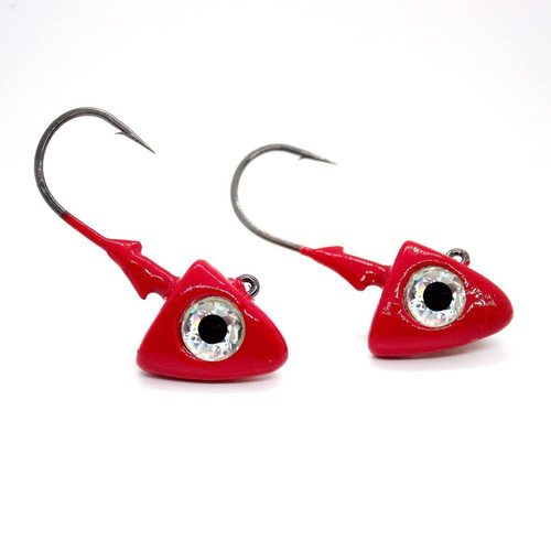 Got-Cha WCSH3-R Swim Bait Head w/Mustad Hook, 3 oz, Red (2-Pack)