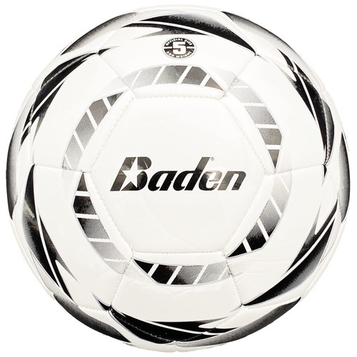 Baden Z-Series Size 3 Cushioned TPU Leather Soccer Ball, Black/White