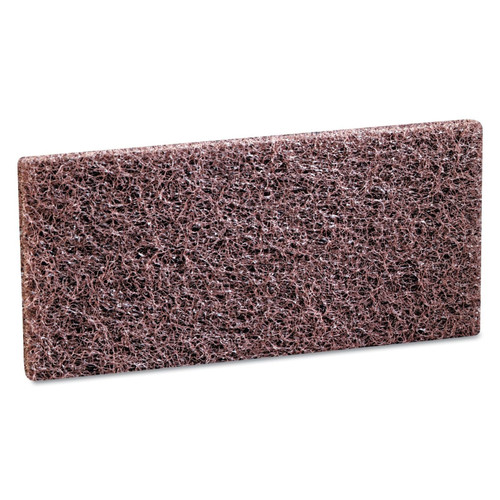 3M Doodlebug Brown Scrub 'N Strip Pad 8541, 4.625 in x 10 in, 5/Box