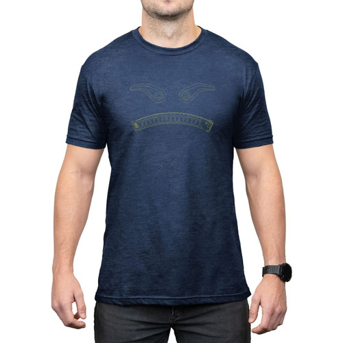 Magpul Blend Crew Neck Short Sleeve T-Shirt for Men, Magmouth Navy Heather,...
