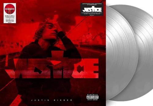 Justin Beiber Justice Silver Grey Vinyl, Alternate Cover, Gray Record