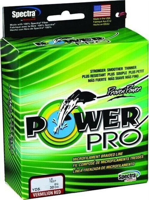 Power Pro 21100100150V Spectra Braided Fishing Line 10lb 150yd Vermillion Red