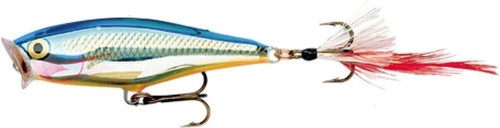 Rapala Skitter Pop Topwater Lure, 2 3/4", 1/4 oz, Silver Blue, Floating