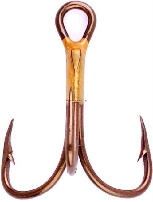 Eagle Claw Lazer Sharp Treble Hook #2/0 2X Strong Wire Bronze 5/Pk L374GH-2/0
