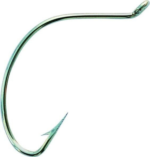 Mustad Classic Wide Gap Hook 5/0 Offset Up Eye Stainless Steel 8pk 371605-5/0-27