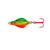 Lindy Rattl'N Flyer Spoon Hybrid Ice Fishing Lure Jigging Spoon, Fire Tiger, 1/16 oz