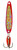 Bay De Noc 5RED 1-7/8-Inch Swedish Pimple Jig, 1/3-Ounce, Crushed Ice/Red Ice