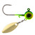 Northland Fishing Tackle Deep-Vee Spin Jig, Versatile Walleye Spinning Jig with Thumper Willow Blade, Multi-Species Lure, Essential Fishing Bait, 1/16 Oz, Firetiger