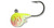 Northland Fire-Ball Jig - 1/2Oz - 3/Card - Uv Electric Perch