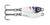 VMC Bull Spoon 1/8 oz Glow Black Wonderbread