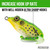 Lunkerhunt - Lunker Frog, Leopard – Fishing Lure with Realistic Design, Legs Extend and Retract in Use, Great for Bass and Pike, Freshwater Lure with Hollow Body, Weighs ½ oz, 2.25” Length