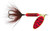 Yakima Bait Wordens 208-FRBT Rooster Tail in-Line Spinner, 2 1/4", 1/8 oz, Fluorescent Red Black Tiger