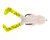 Scum Frog Bigfoot Topwater Bass Fishing Paddle Foot Hollow Body Frog Lure with Weedless Hooks, Little Bigfoot (5/16 Ounce), White G