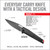 Real Avid RAV-5 EDC Knife | Folding Knife 3.4" Drop Point Blade, 8Cr13MoV Steel, Pocket Knife w/ Aluminum + CF Handle Titanium Finish Liner Lock Type
