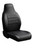 Fia SL62-38 BLK/BLK Custom Fit Rear Seat Cover Split Seat 60/40 - Leatherette, (Solid Black)