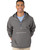 Charles River Apparel Pack-N-Go Windbreaker Pullover Hooded Jacket, Gray, M