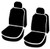 Fia SL67-71 RED Custom Fit Front Seat Cover Bucket Seats - Leatherette (Black w/Red Center Panel)
