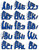 Hardline Products Series 700 Factory Matched 3-Inch Boat & PWC Registration Number Kit - Blue/Black - BLBLK700