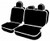 Fia TR45-10 Black Custom Fit Rear Seat Cover Split Seat 60/40 - Saddle Blanket, (Black)
