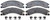 Raybestos PGD1329M Professional Grade Semi-Metallic Disc Brake Pad Set