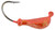 Hurricane Banana Jighead, Red, 1/8-Ounce