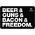Tekmat Original 11" x 17" Beer & Guns & Bacon & Freedom - 1/8" Thick Oil Resistant Non-Slip Waterproof Scratchproof Washable Handgun Maintenance & Cleaning Mat