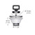 Scandvik 10300 Drain with Stopper, 1 1/4" Outlet
