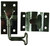 JR Products 11785 90 Degree Stainless Steel T-Style Door Holder , Black
