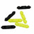 Scotty #1008 Stoppers for Line Releases & Auto Stop (6-Pack) (Black/ Yellow)