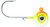 Neon Moon Eye Jig 1/16 Orange Fire UV