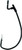 Eagle Claw Trokar EWG Magworm Hook #3/0 Ringed Eye Black Chrome 6/Pk TK125-3/0
