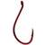 Gamakatsu Octopus Light Needle Pointed Hook w/Ringed Eye #4 Red 10/Pk 341308